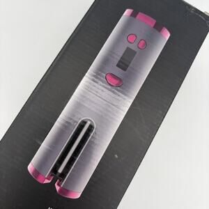 Cordless Automatic Hair Curler LCD Display Ceramic Barrel 5000mAh Portable (New)